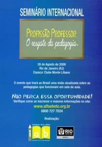 Cartaz - Seminário Internacional - Profissão Professor 2009